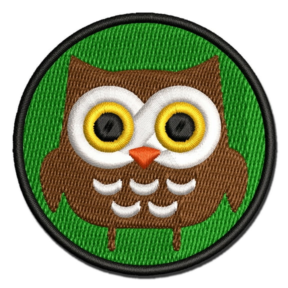 Adorable Little Hoot Owl Applique Multi-Color Embroidered Hook & Loop Patch - 3 Inch Medium