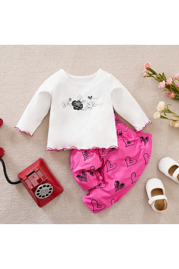 Baby Girl Lovebug Outfit – Soft Cotton Set