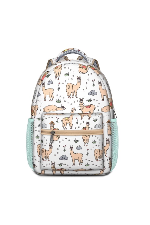 Adorable Llama Pattern Backpack - Waterproof & Lightweight Daypack for Commuters with Padded Shoulder Straps