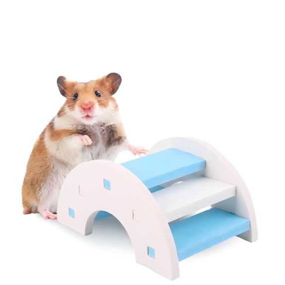 Photo inspiration: Hamster Cage Interactive Toys Reference: Adorable Macaron Themed Hamster Cage With Interactive Climbing Ladder Toy