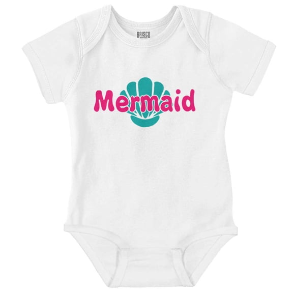 Adorable Mermaid Seashell Beach Day Bodysuit Jumper Girls Infant Baby Brisco Brands 24M