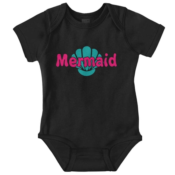 Adorable Mermaid Seashell Beach Day Bodysuit Jumper Girls Infant Baby Brisco Brands 6M