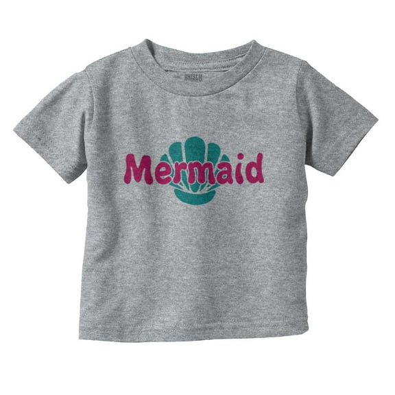 Adorable Mermaid Seashell Beach Day Youth T Shirt Tee Girls Infant Toddler Brisco Brands 12M