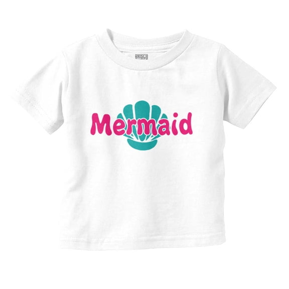 Adorable Mermaid Seashell Beach Day Youth T Shirt Tee Girls Infant Toddler Brisco Brands 2T