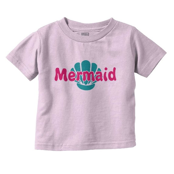 Adorable Mermaid Seashell Beach Day Youth T Shirt Tee Girls Infant Toddler Brisco Brands 3T