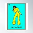 thumbnail image 1 of Adorable Mexican Loteria Card La Cantante The Performer/Singer Poster Wall Art, Modern Wall Decor For Living Room Bedroom, 12x18 UNFRAMED, 1 of 3