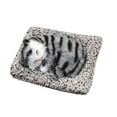 thumbnail image 1 of Mini Cat Toy with Realistic Meow Sounds Adorable Sleeping Kitty Stuffed Animal for Children, 1 of 5