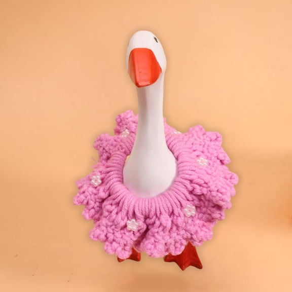 Adorable Mini Desktop Duck Toy, Cute Pink Flamingo Figurine, Small Desk Decor for Girls, Kids Room and Office Accessory, Playful Miniature Animal Ornament