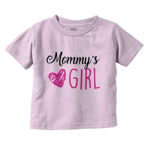Adorable Mommy's Girl Cute Heart Youth T Shirt Tee Girls Infant Toddler Brisco Brands 24M
