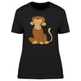 thumbnail image 1 of Adorable Monkey Smiling Cartoon T-Shirt Women -Image by Shutterstock, Female Medium, 1 of 2