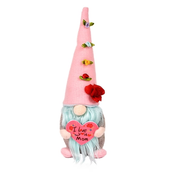 Adorable Mother's Day Gnome Plush Doll with Heart Message Perfect Gift for Mom, Handmade Decoration