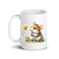thumbnail image 1 of C&M Personal Gifts 15 oz Adorable Mouse Dandelion Flower Design Ceramic Coffee Mug, 1 of 4
