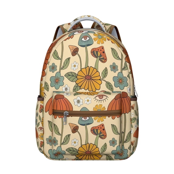 Adorable Mushroom Design School Backpack for Women, Cute College Bookbag, Large Capacity Laptop Daypack for Campus Commute, Durable Material, Ideal Gift Idea