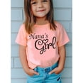 thumbnail image 1 of Adorable "Nana's Girl" Pink Graphic Tee for Girls - Comfy Cotton Casual Summer Top with Short Sleeves, Round Neck - Perfect Gift Idea, 1 of 7