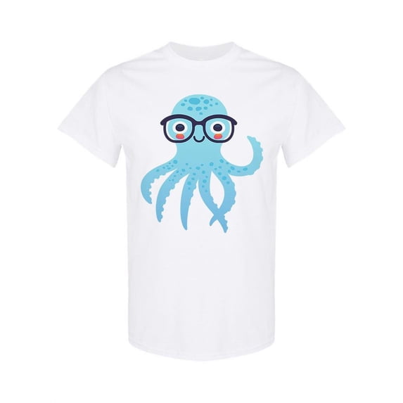 Adorable Octopus Wearing Glasses T-Shirt Women -Image by Shutterstock, Female 3X-Large