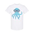 thumbnail image 1 of Adorable Octopus Wearing Glasses T-Shirt Women -Image by Shutterstock, Female x-Large, 1 of 2