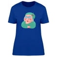 thumbnail image 1 of Adorable Old Lady Cartoon T-Shirt Women -Image by Shutterstock, Female x-Large, 1 of 2