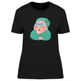 thumbnail image 1 of Adorable Old Lady Cartoon T-Shirt Women -Image by Shutterstock, Female x-Large, 1 of 2
