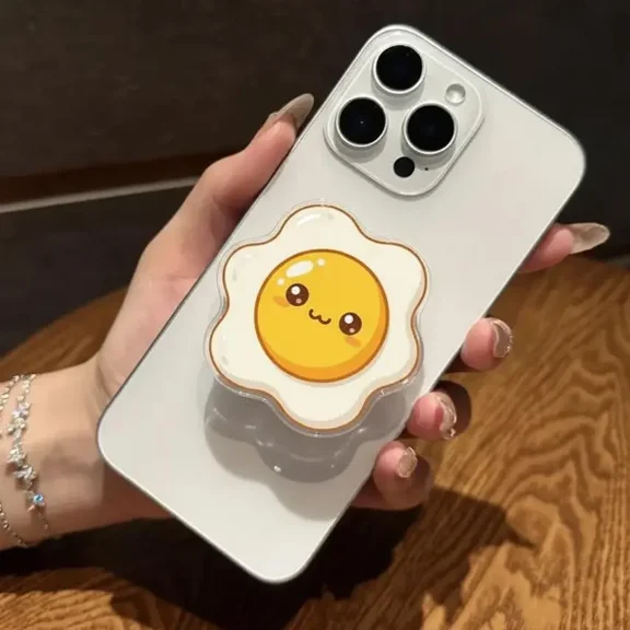Adorable Omelette Magnetic Phone Grip  Magnetic Pop Socket & Kickstand