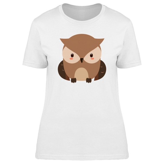Adorable Owl Cartoon Tee Women's -Image by Shutterstock