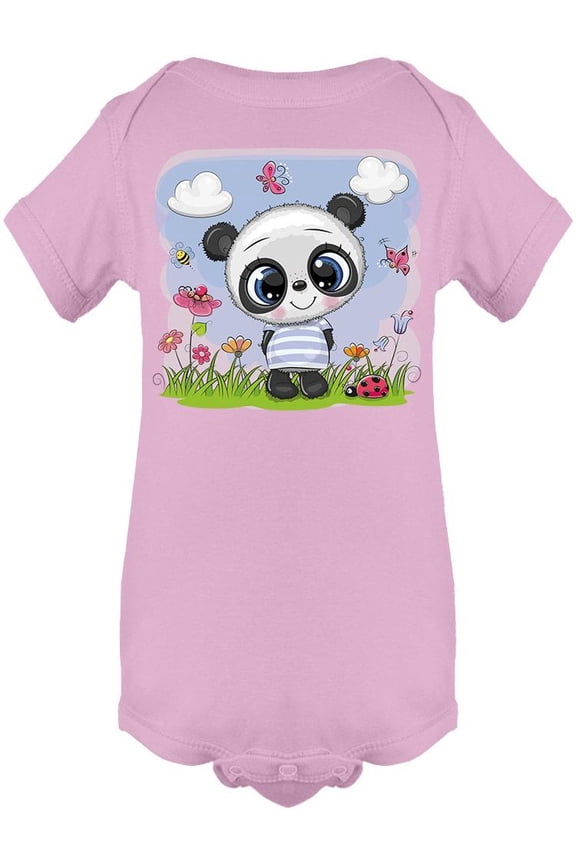 Adorable Panda In Landscape Bodysuit Infant -Image by Shutterstock, Newborn