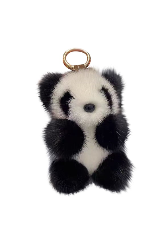 Adorable Panda Plush Keychain Soft and Cuddly Panda Bear Key Ring for Bags, Backpacks, and Keys Perfect Gift Idea