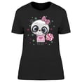 thumbnail image 1 of Adorable Panda With Lollipop T-Shirt Women -Image by Shutterstock, Female Large, 1 of 2