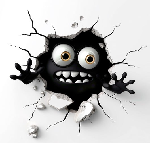 Adorable Peeking Monster Car Decal, Spooky Yet Cute Vinyl Sticker for ...