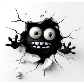 Adorable Peeking Monster Car Decal, Spooky Yet Cute Vinyl Sticker for Car Windows, Rear Windshields, Bumpers, Trucks, Motorcycles, Durable, Waterproof, UV-Resistant & Simple to Install, Everyday Fun