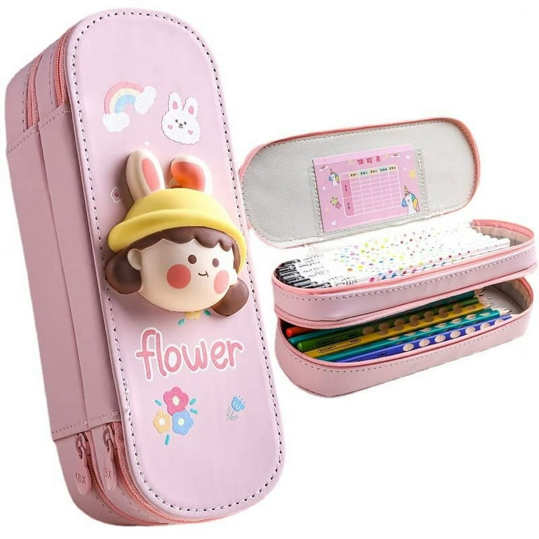 Portable Canvas Pencil Case Kids Student Pencil Storage Bag Korean Lovely  Cute Stationery Box Wholesale Kawaii Pencil Pouch