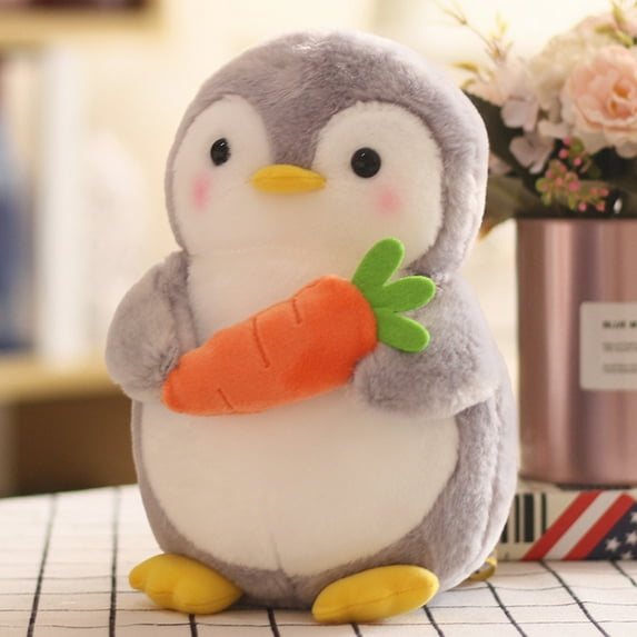 Adorable Penguin Hugging Fruit Plush Stuffed Doll - Kids Toy, Home Decor, Valentine's Gift
