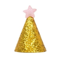 Adorable Pet Accessories Small Dog Birthday Hat Mini Party Hats for Stuffed Animals Adjustable Cat Party Hat Glittery Puppy Star Headbands for Celebrating