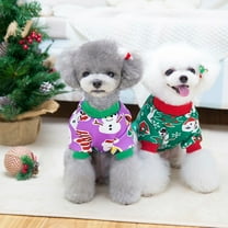 Adorable Pet Clothes for Cats & Small Dogs - Christmas Dog Printed Puppy Clothes Soft Breathable Puppy Christmas Printed Pet T-Shirt Colorful Dog Outfits Puppy Sweatshirt Pullover Clothes