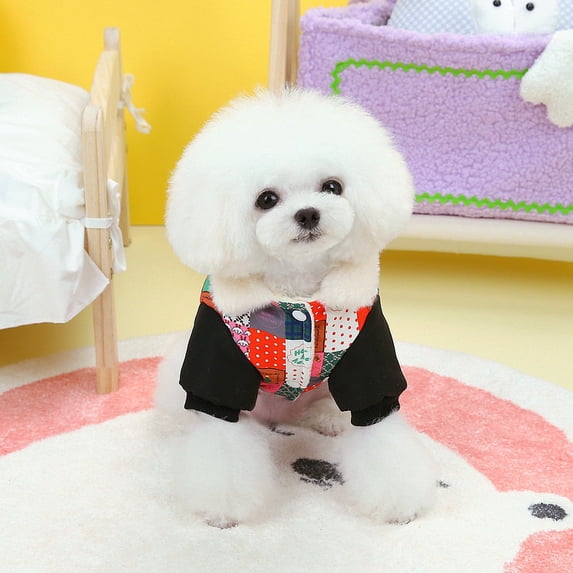 Adorable Pet Clothes for Cats & Small Dogs - Christmas Dog Printed Puppy Clothes Soft Breathable Puppy Christmas Printed Pet T-Shirt Colorful Dog Outfits Puppy Sweatshirt Clothes