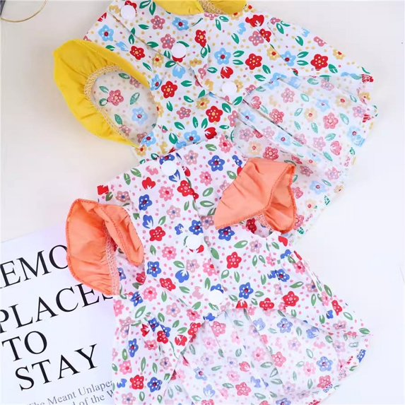 Adorable Pet Clothes for Cats & Small Dogs - Charming Spring & Autumn Wear Floral Dress