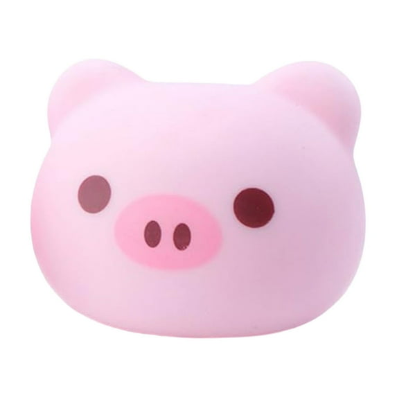 Adorable Pet-Themed Stress Relief Toys Squeezable Animal Head Stress Balls for Relaxation Moments(Pink)