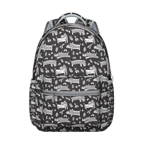 Adorable Pig Design Backpack for School - Tear Resistant Fabric with Breathable Mesh Shoulder Straps, Spacious Main Compartment