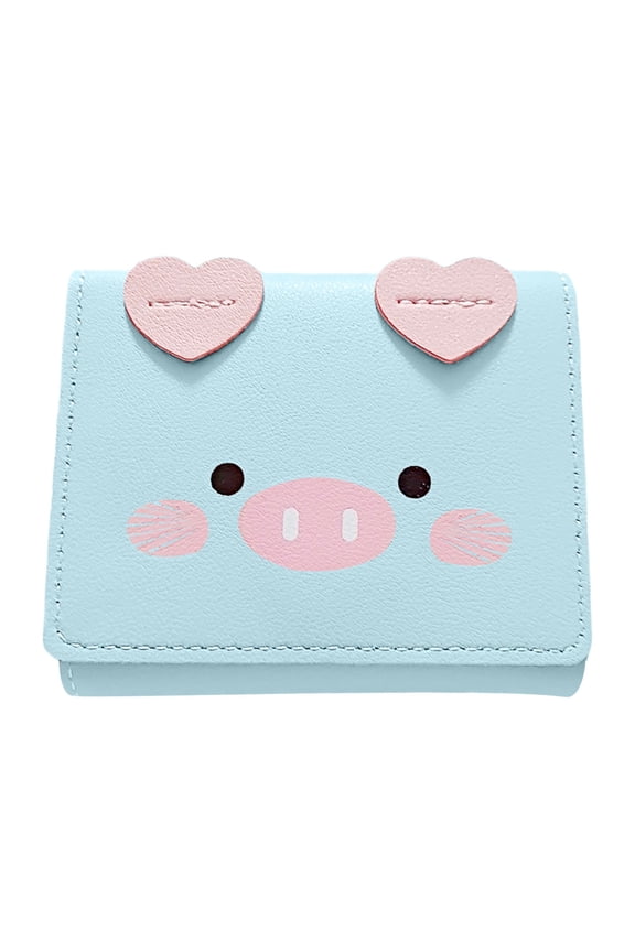 Adorable Piglet Cartoon Pouch Wallet With Zipper Keychain Holder Portable Small Change Purse for Ladies Cute Novelty Daily Organizer Charm
