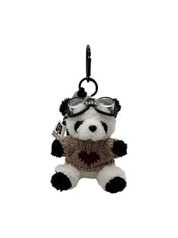 Adorable Pilot Bear Keychain Cute Flying Bear Pendant for Bags and Keys Pilot Panda Keyring Personalized Animal Decor