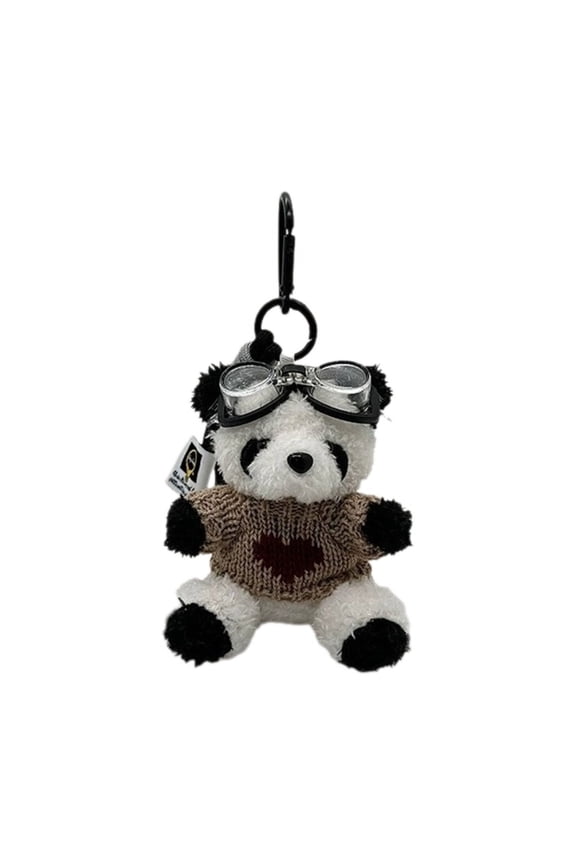 Adorable Pilot Bear Keychain Cute Flying Bear Pendant for Bags and Keys Pilot Panda Keyring Personalized Animal Decor