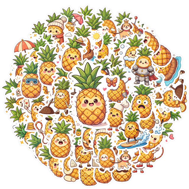 Adorable Pineapple Stationery Stickers Fun Kids Stickers Toy Animal ...