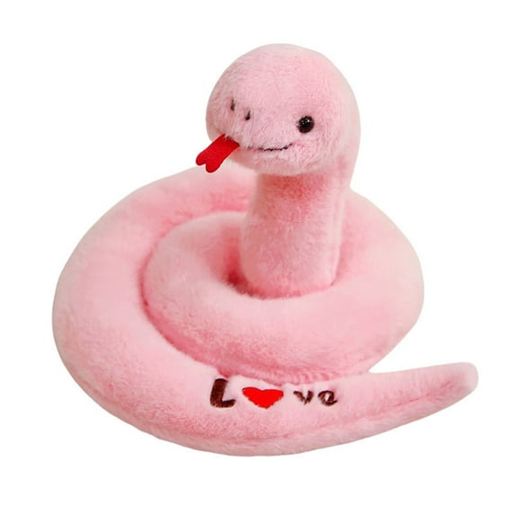 Adorable Pink Plush Snake Toy Soft and Cuddly Stuffed Animal for Boys Girls and Adults, Perfect Gift for All Ages