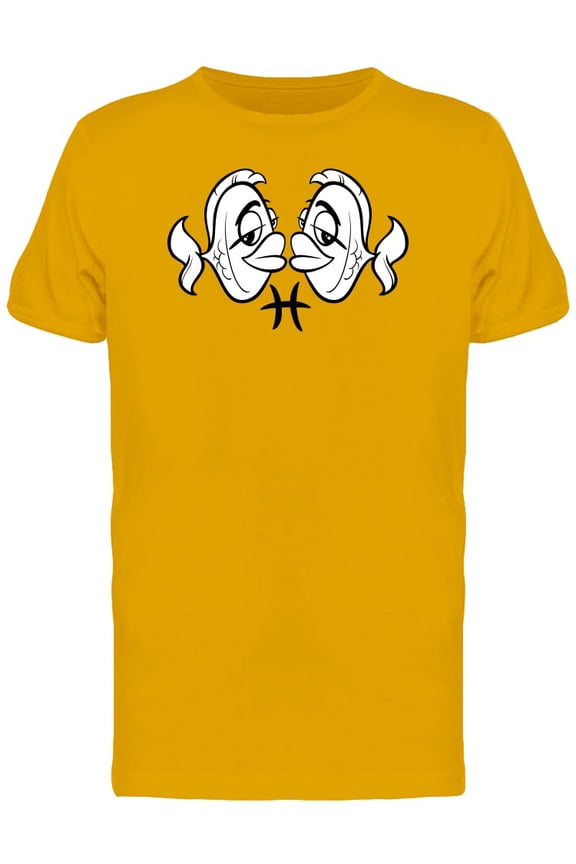Adorable Pisces Zodiac Cartoon Tee Men's -Image by Shutterstock