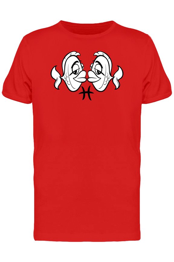 Adorable Pisces Zodiac Cartoon Tee Men's -Image by Shutterstock