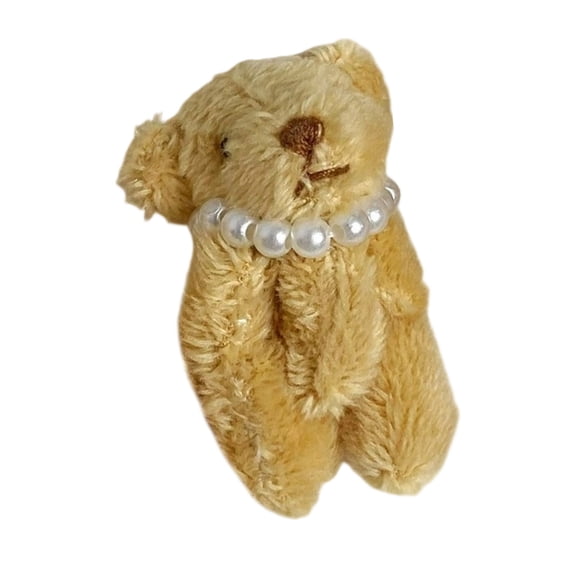 Adorable Plush Articulated Bear Crafting Set Featuring Adjustable Bead Chain For Individualized Gifts
