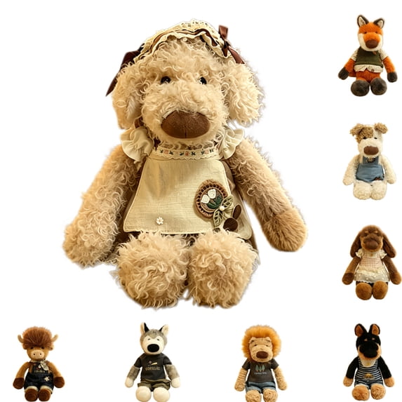 Adorable Plush Dog Stuffed Animal Toy Soft Cuddly Puppy Plushie, Fun Perfect Gift for All Ages