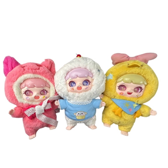Adorable Plush Doll Set Soft and Cuddly Stuffed Animal Toys for Kids Perfect Gift for Birthdays or Holidays