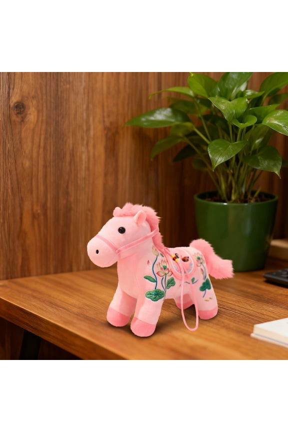 Adorable Plush Horse Toy, 2026 Year of The Horse Gift, Chinese New Year Ornaments Hanging Horse, 2026 Cute New Years Gift for Indoor Outdoor Holiday Car Decor
