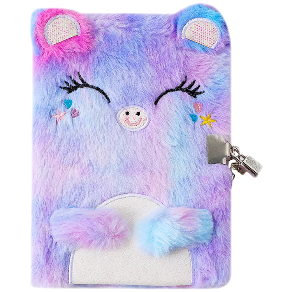 Adorable Plush Notebook Cartoon Plush Notebook Cartoon Animal Notebook ...