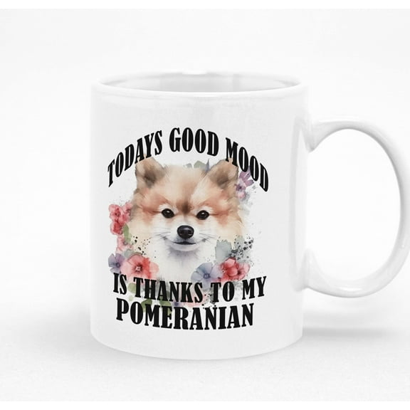 Adorable Pomeranian Dog Mug, Funny Quote Ceramic Coffee Cup Gift for Dog Lovers, Dishwasher Safe